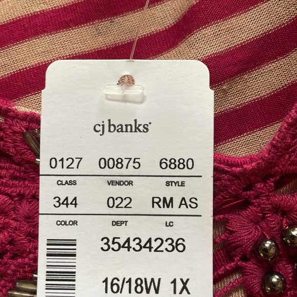 + CJ BANKS + Striped Ultra Soft Top - Picture 6 of 6